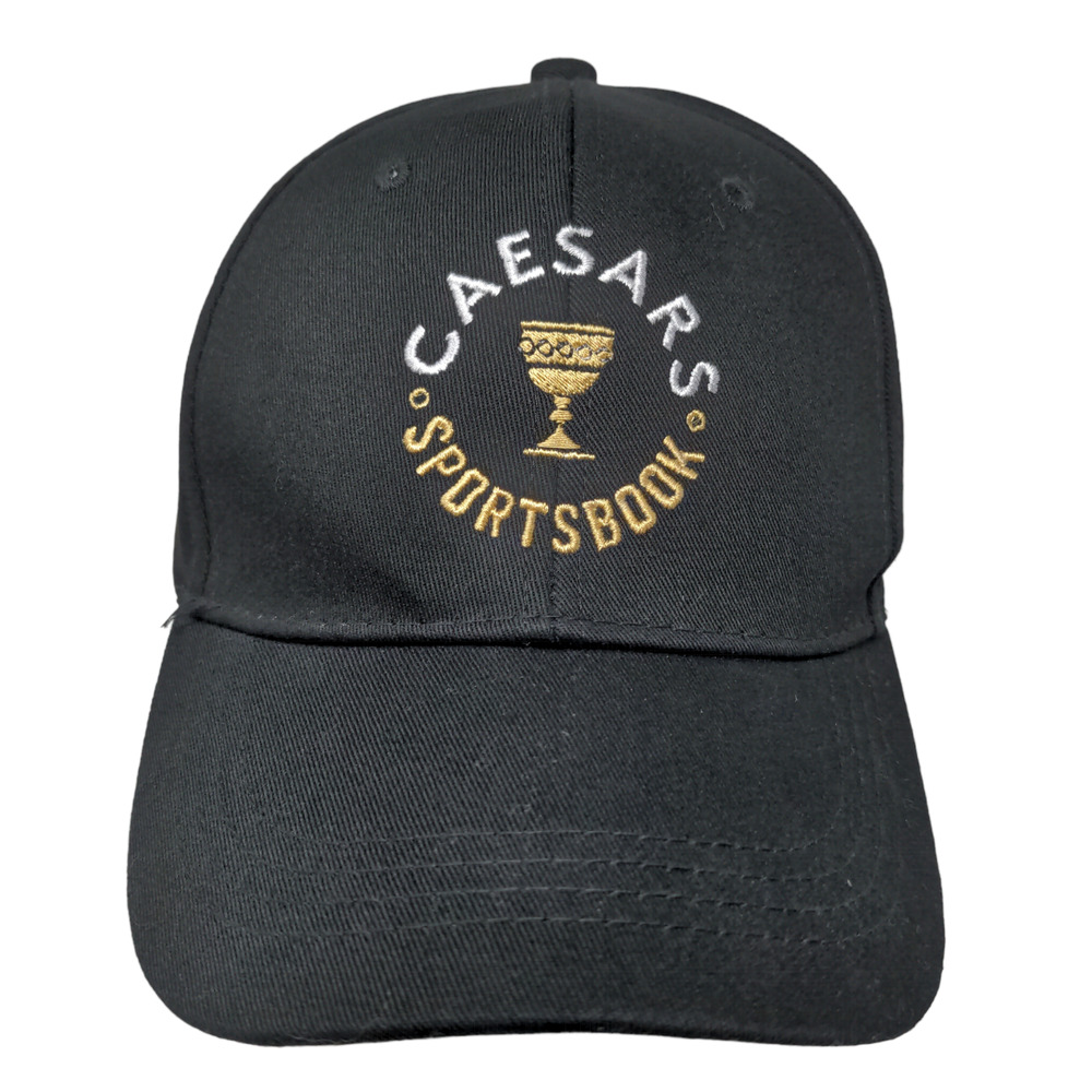 Caesars Sportsbook Men's Snapback Hat Black Adjustable Embroidered Logo